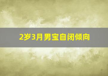 2岁3月男宝自闭倾向