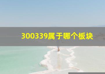 300339属于哪个板块