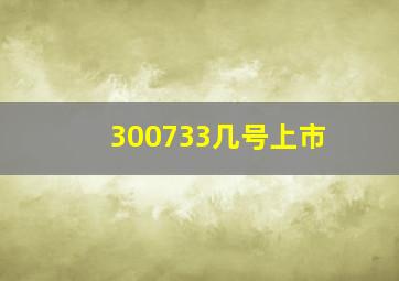 300733几号上市