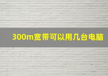 300m宽带可以用几台电脑