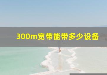 300m宽带能带多少设备