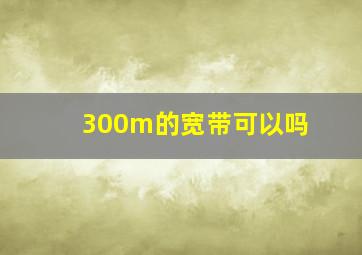 300m的宽带可以吗