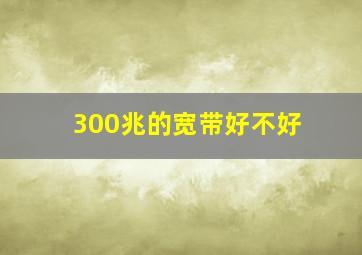 300兆的宽带好不好