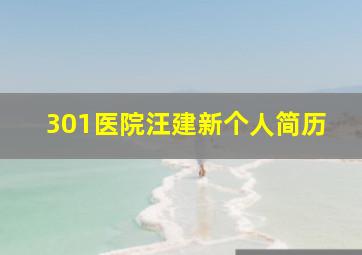 301医院汪建新个人简历