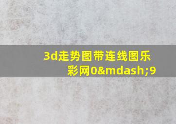 3d走势图带连线图乐彩网0—9