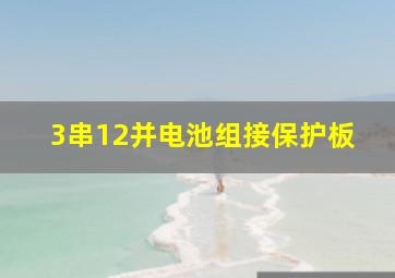 3串12并电池组接保护板