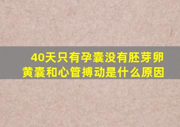 40天只有孕囊没有胚芽卵黄囊和心管搏动是什么原因