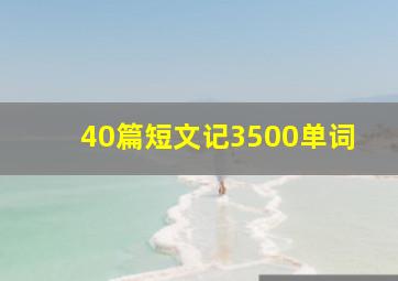 40篇短文记3500单词