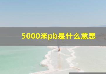 5000米pb是什么意思