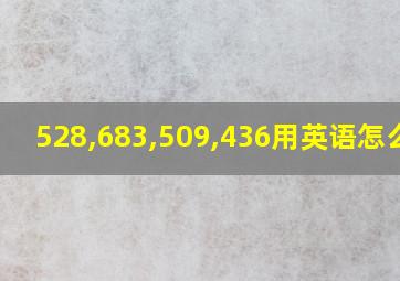 528,683,509,436用英语怎么说