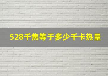 528千焦等于多少千卡热量