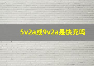 5v2a或9v2a是快充吗