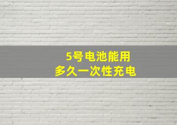 5号电池能用多久一次性充电