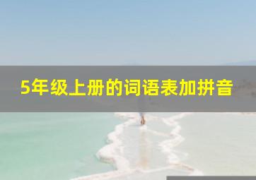 5年级上册的词语表加拼音