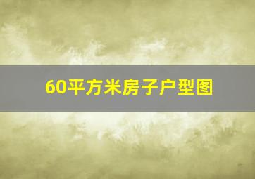 60平方米房子户型图