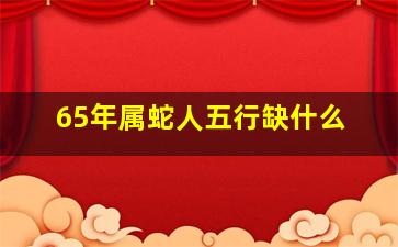 65年属蛇人五行缺什么