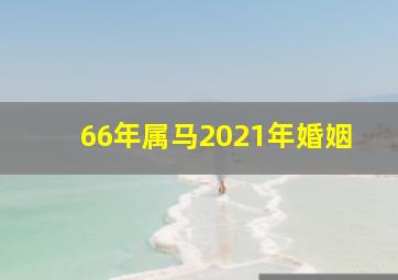 66年属马2021年婚姻