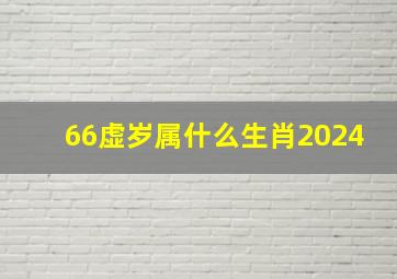 66虚岁属什么生肖2024