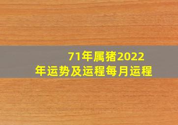 71年属猪2022年运势及运程每月运程