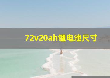 72v20ah锂电池尺寸