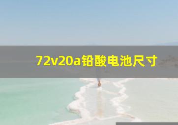 72v20a铅酸电池尺寸