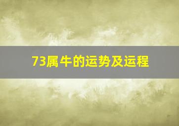 73属牛的运势及运程