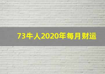 73牛人2020年每月财运