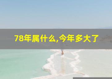 78年属什么,今年多大了