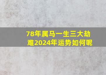 78年属马一生三大劫难2024年运势如何呢