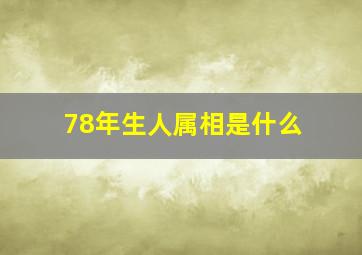 78年生人属相是什么