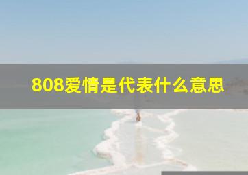 808爱情是代表什么意思