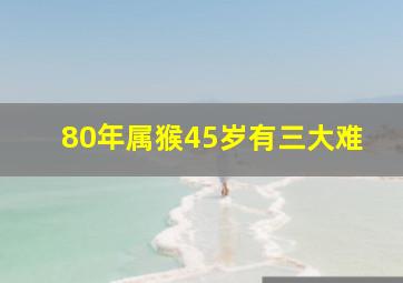 80年属猴45岁有三大难