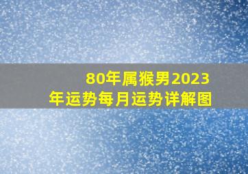 80年属猴男2023年运势每月运势详解图