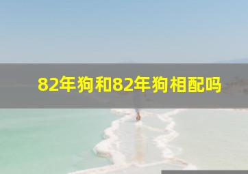 82年狗和82年狗相配吗