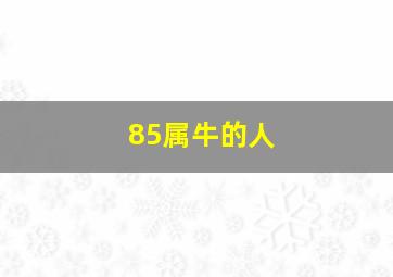 85属牛的人