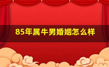 85年属牛男婚姻怎么样