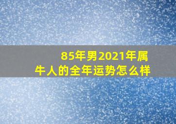 85年男2021年属牛人的全年运势怎么样