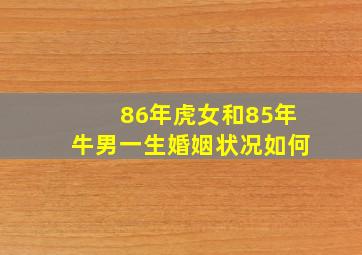 86年虎女和85年牛男一生婚姻状况如何