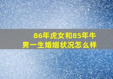 86年虎女和85年牛男一生婚姻状况怎么样