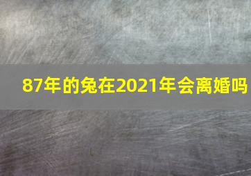 87年的兔在2021年会离婚吗