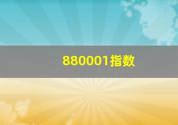 880001指数