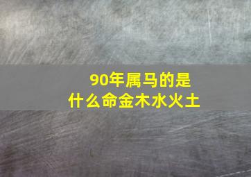 90年属马的是什么命金木水火土