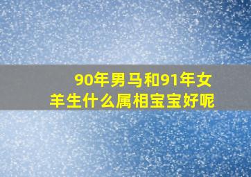 90年男马和91年女羊生什么属相宝宝好呢