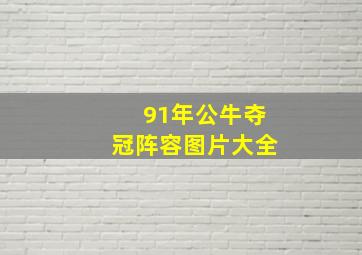 91年公牛夺冠阵容图片大全