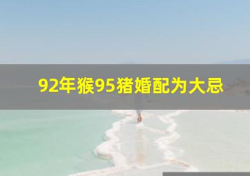 92年猴95猪婚配为大忌