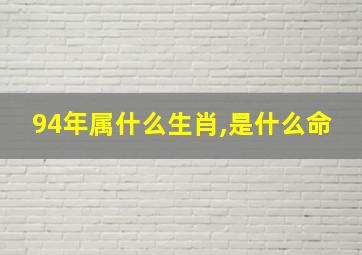 94年属什么生肖,是什么命