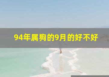 94年属狗的9月的好不好