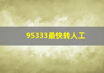 95333最快转人工