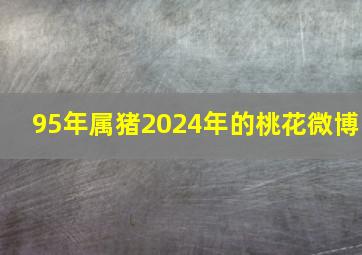 95年属猪2024年的桃花微博