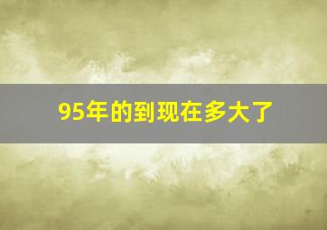 95年的到现在多大了